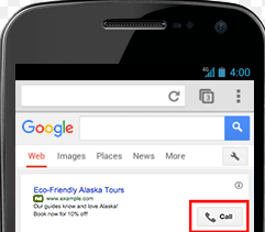 google search call to action