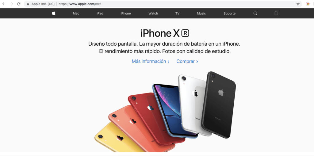 Sitio web de Apple